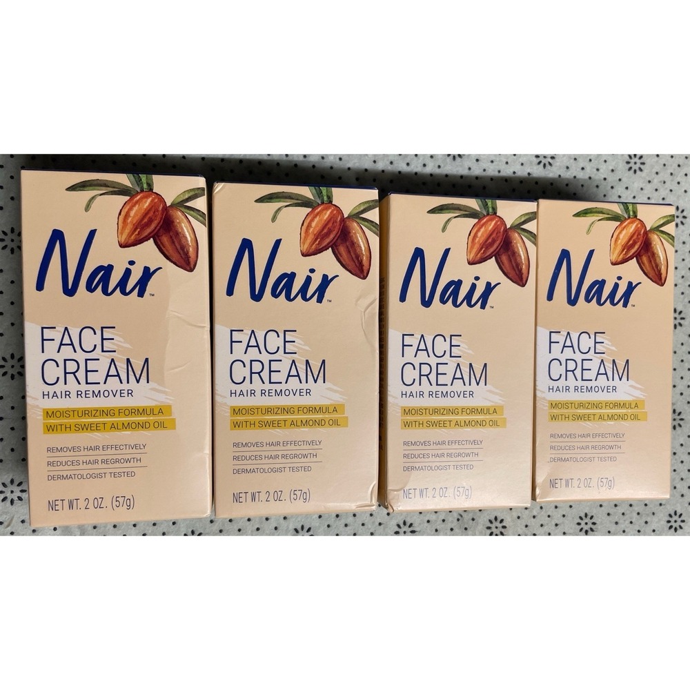 Nair Face Cream Hair Remover, 2‎ OZ Ea. - Pack Of 4